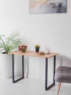 Стол обеденный кухонный письменный Universal Table 110х55см цвет дуб золотой, ножки черные