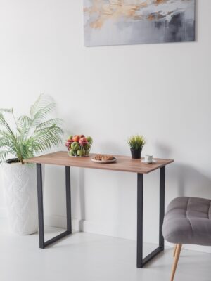 Стол обеденный кухонный письменный Universal Table 90х55см цвет дуб табачный, ножки черные