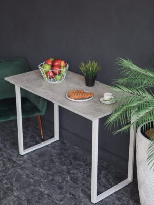 Стол обеденный кухонный письменный Universal Table 110х55см цвет ателье светлый, ножки белые