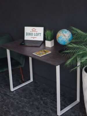 Стол письменный Universal Table 90х55см цвет ателье темный, ножки белые