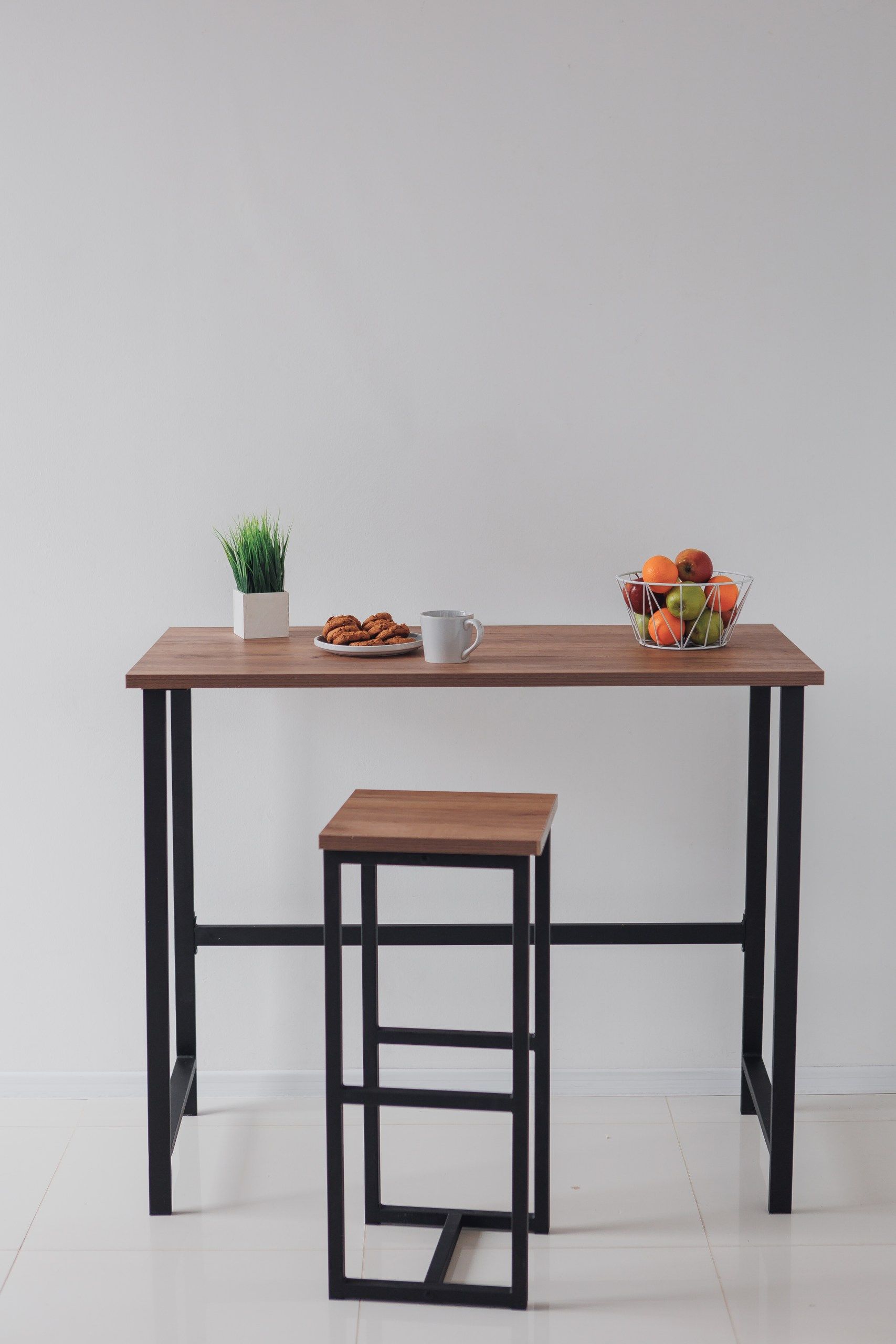 Стол барный Kitchenclassic, размер 90х40х100 см дуб табачный крафт, черное подстолье