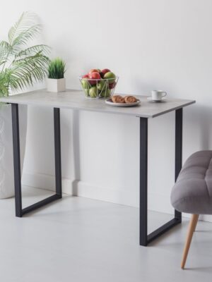 Стол обеденный кухонный письменный Universal Table 110х55см цвет ателье светлый, ножки черные
