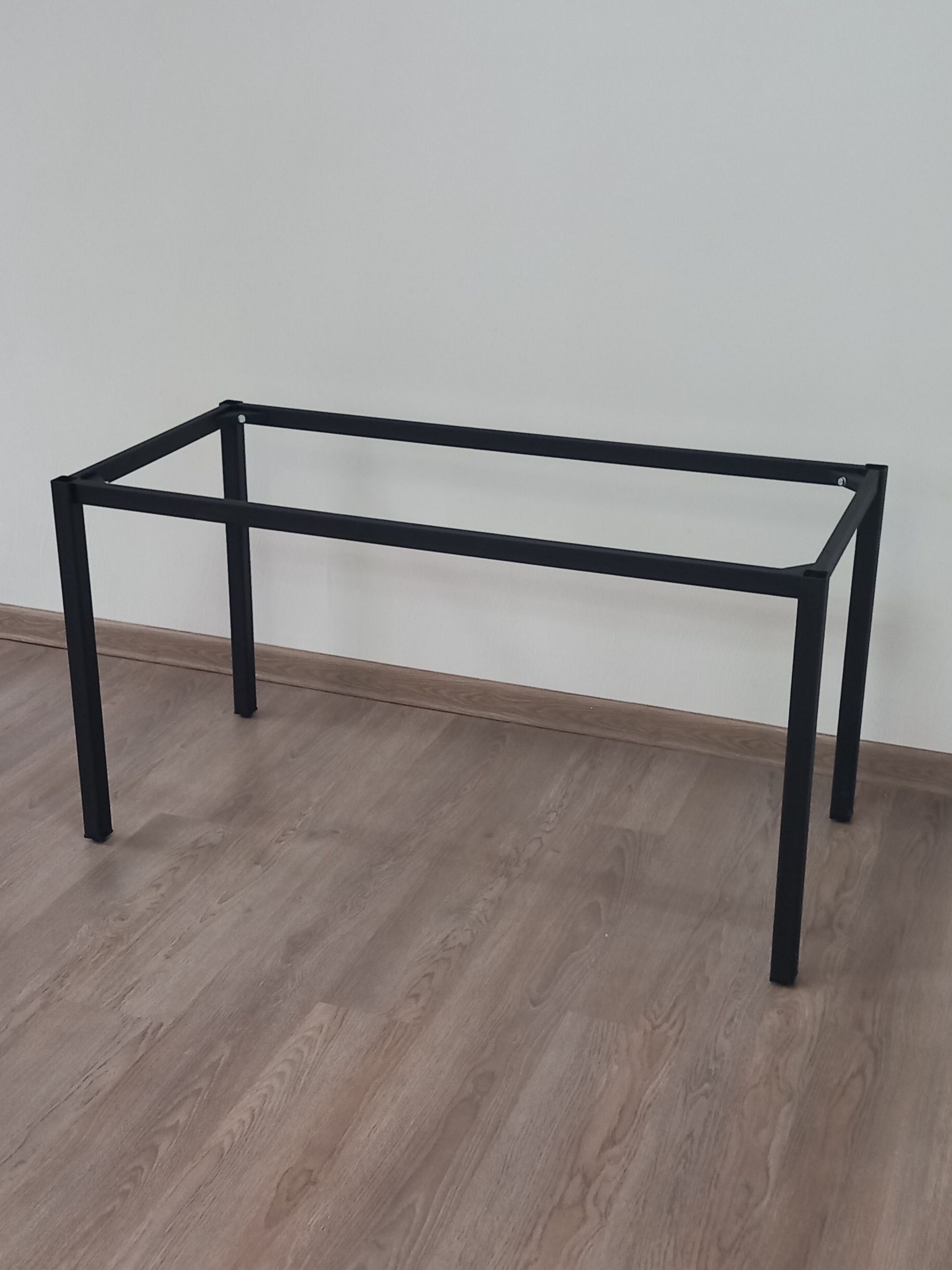 Стол обеденный, кухонный, письменный, компьютерный ATLANT 120х60х75см цвет дуб белый крафт, черное подстолье