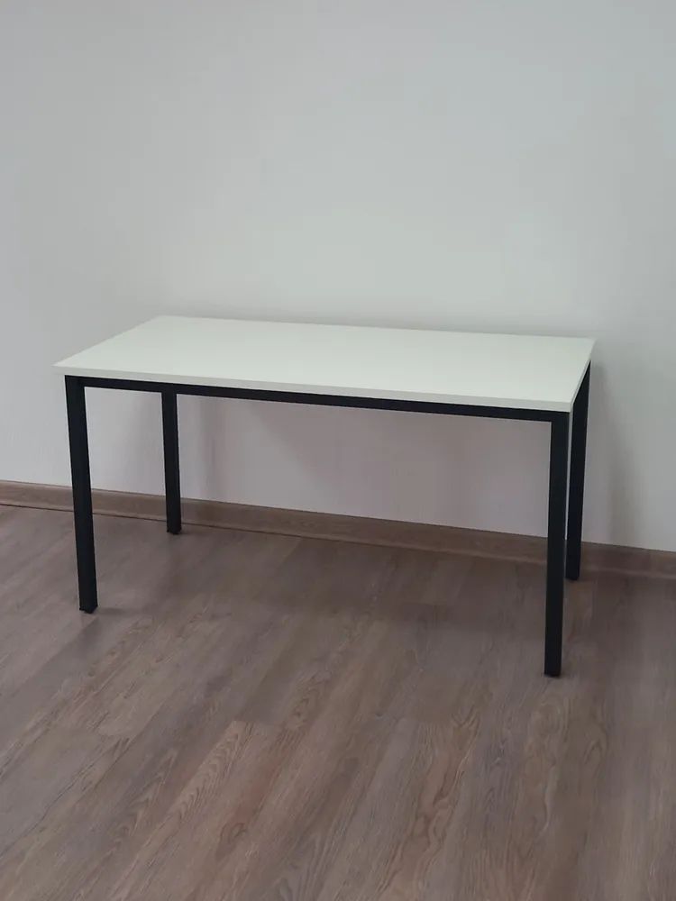 Стол обеденный, кухонный, письменный, компьютерный ATLANT 180х80х75см цвет белый, черное подстолье
