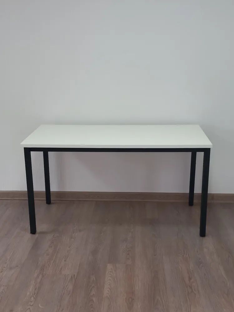Стол обеденный, кухонный, письменный, компьютерный ATLANT 180х80х75см цвет белый, черное подстолье