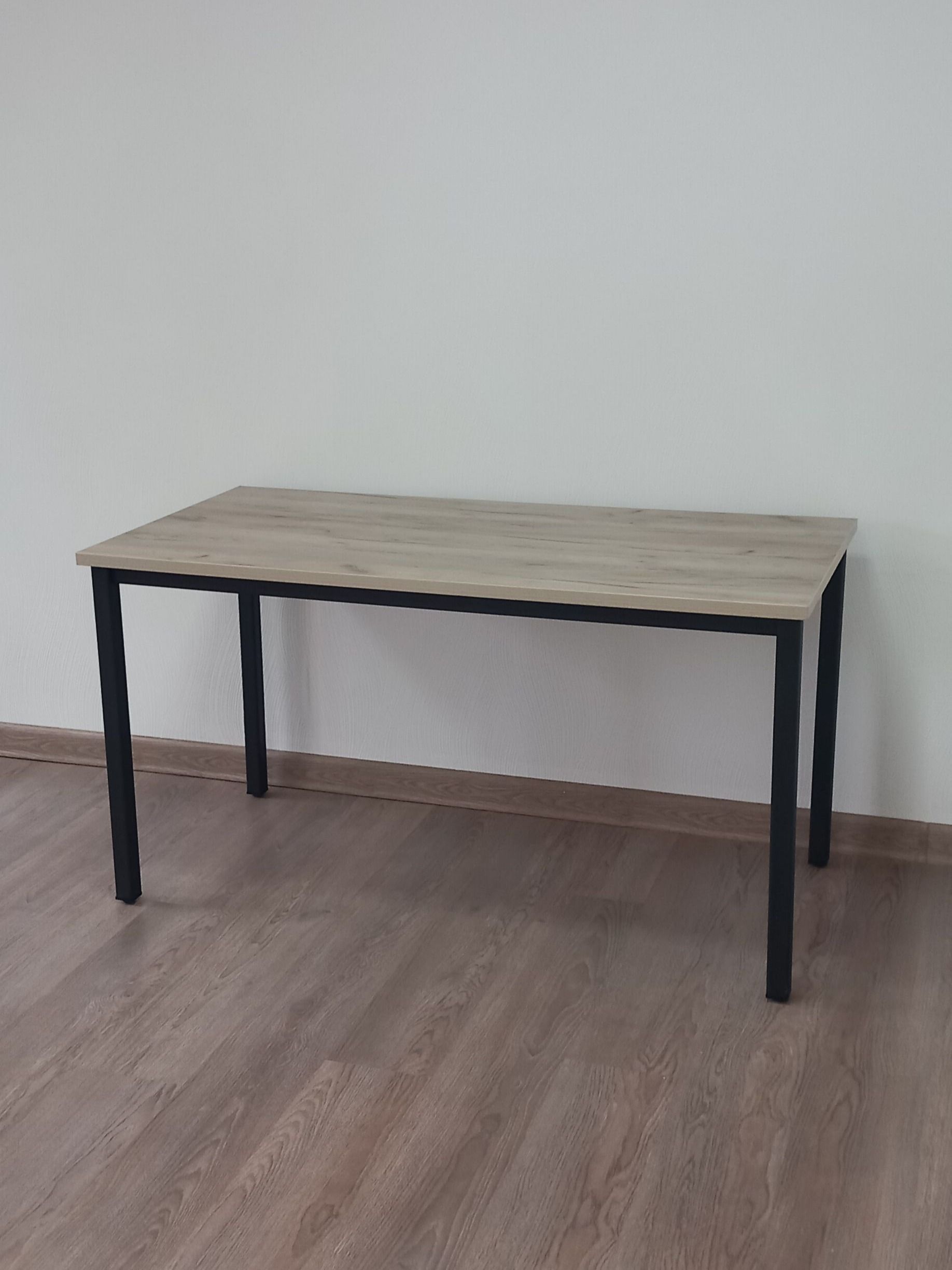 Стол обеденный, кухонный, письменный, компьютерный ATLANT 180х80х75см цвет дуб серый, черное подстолье
