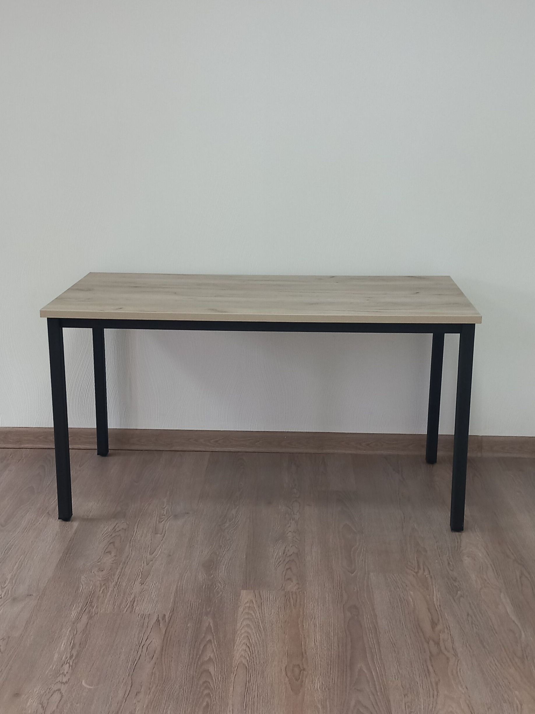 Стол обеденный, кухонный, письменный, компьютерный ATLANT 180х80х75см цвет дуб серый, черное подстолье