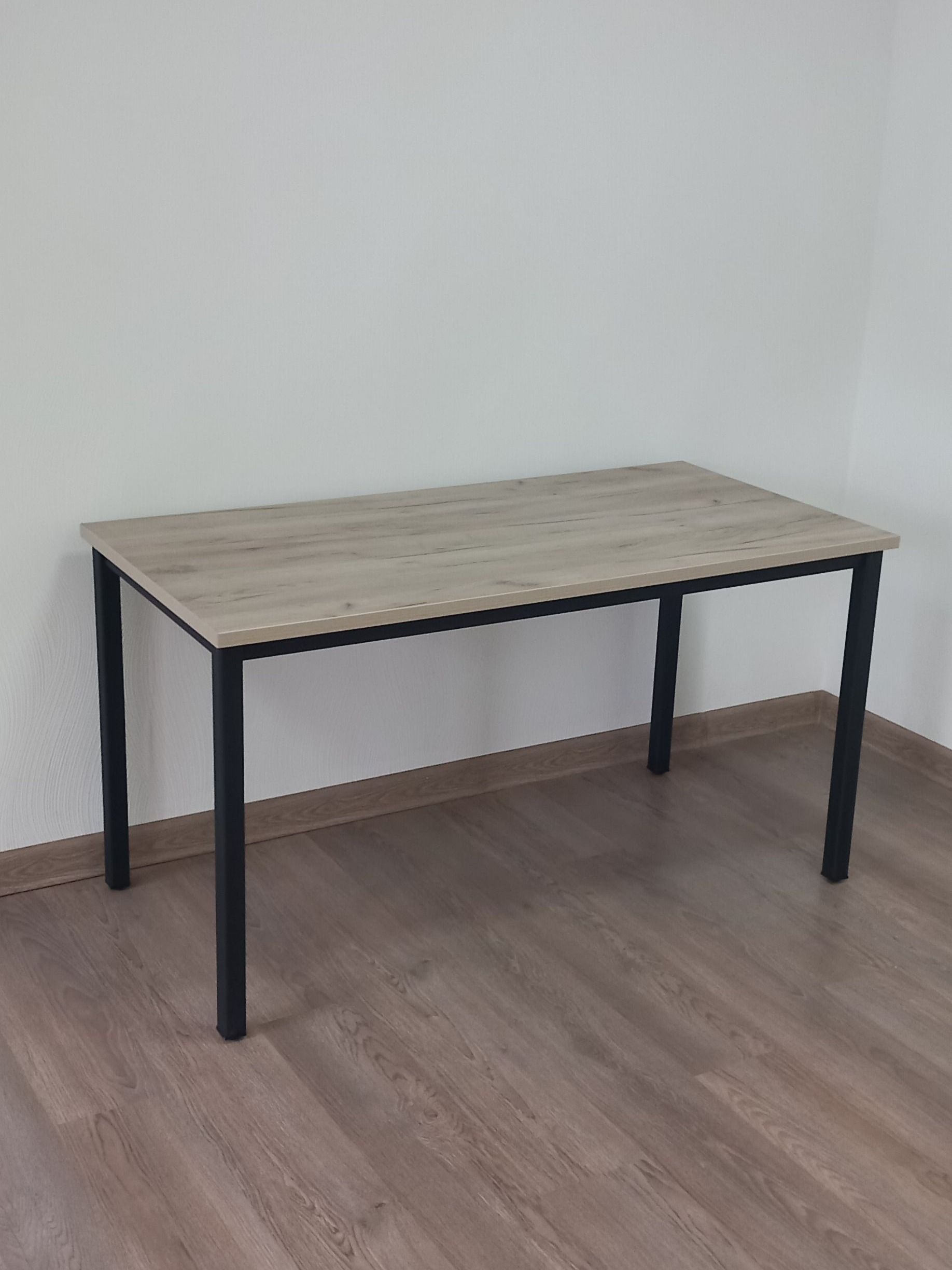 Стол обеденный, кухонный, письменный, компьютерный ATLANT 180х80х75см цвет дуб серый, черное подстолье