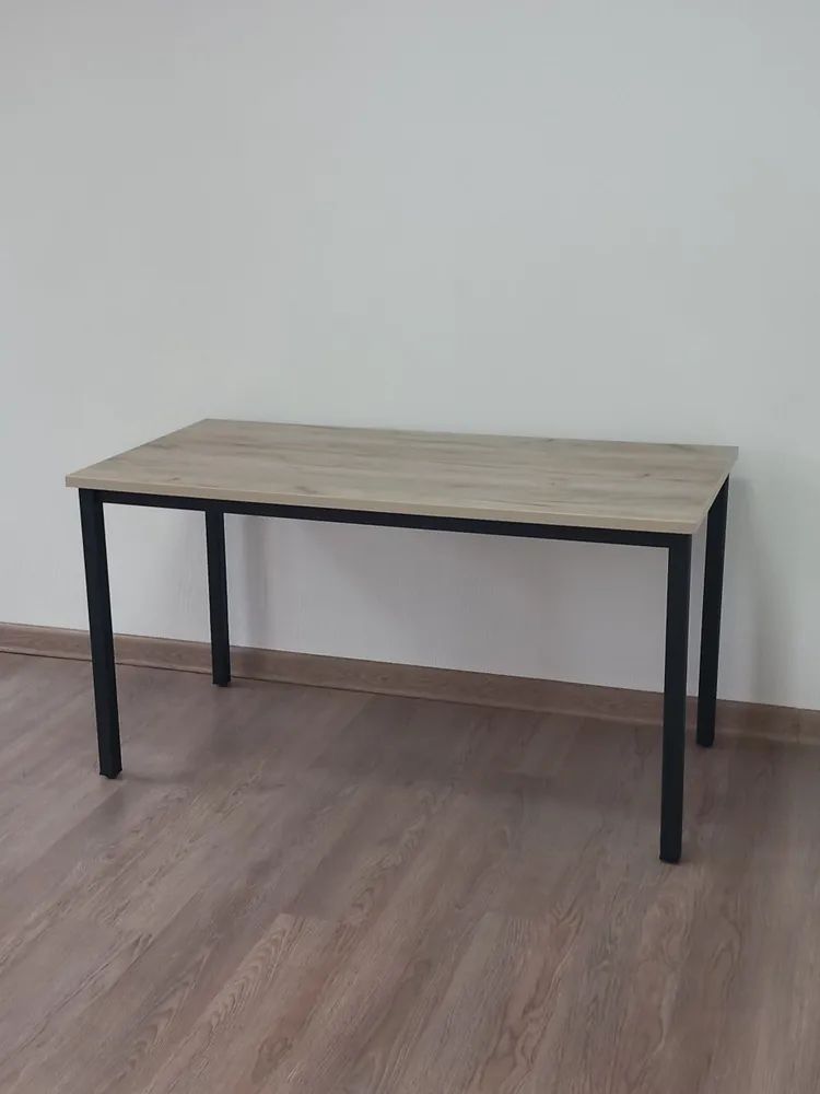 Стол обеденный, кухонный, письменный, компьютерный ATLANT 230х80х75см цвет дуб серый, черное подстолье
