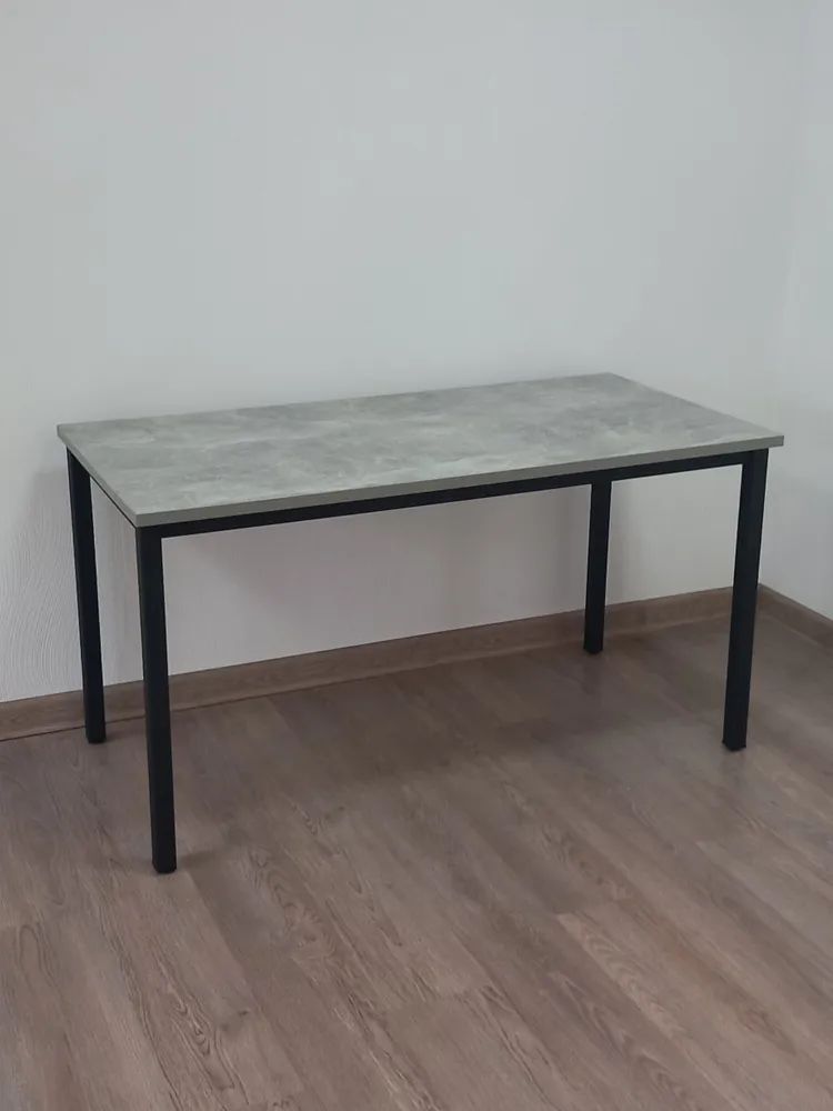 Стол обеденный, кухонный, письменный, компьютерный ATLANT 120х70х75см цвет ателье светлый, черное подстолье