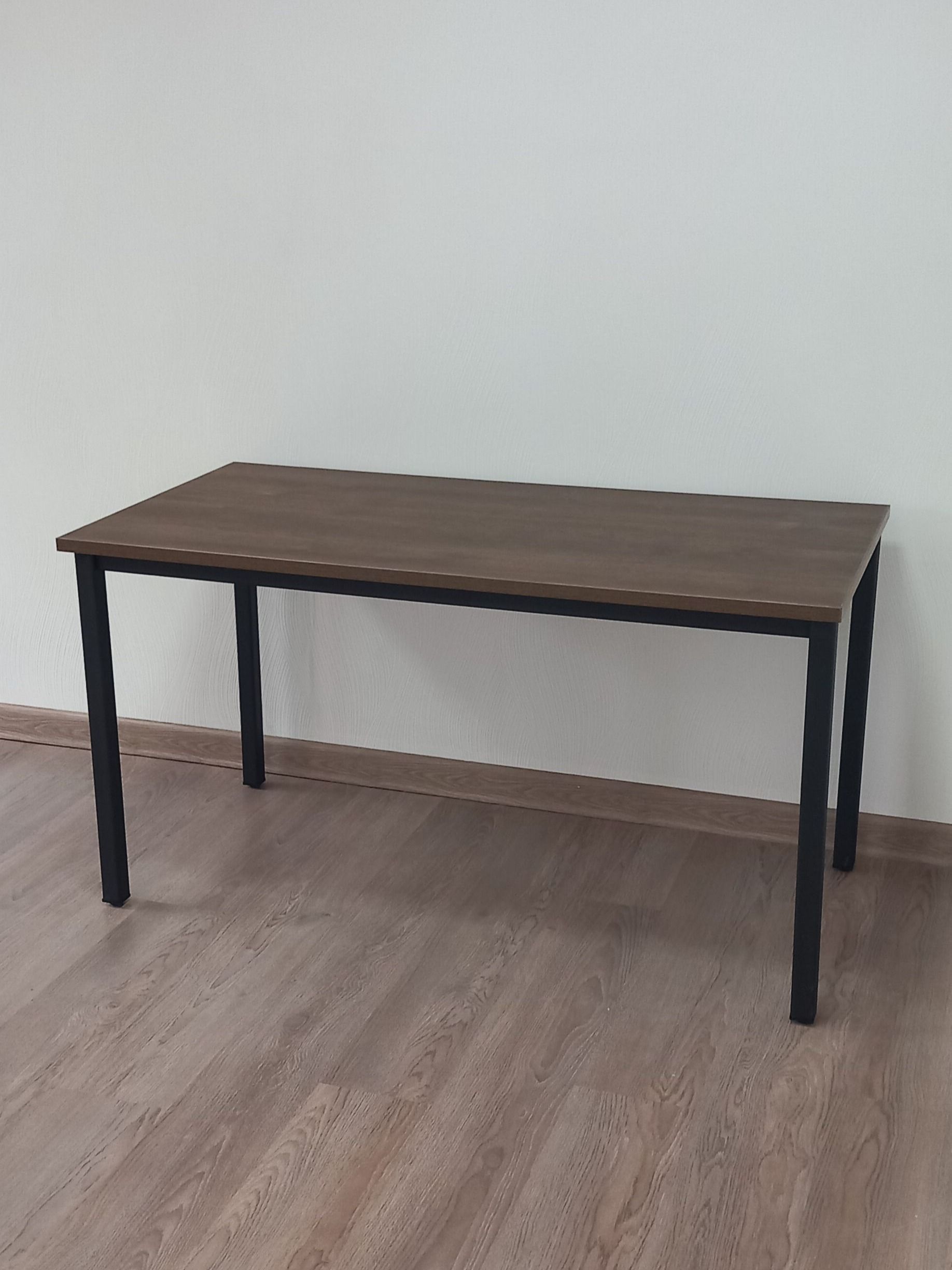Стол обеденный, кухонный, письменный, компьютерный ATLANT 180х80х75см цвет дуб бронзовый, черное подстолье
