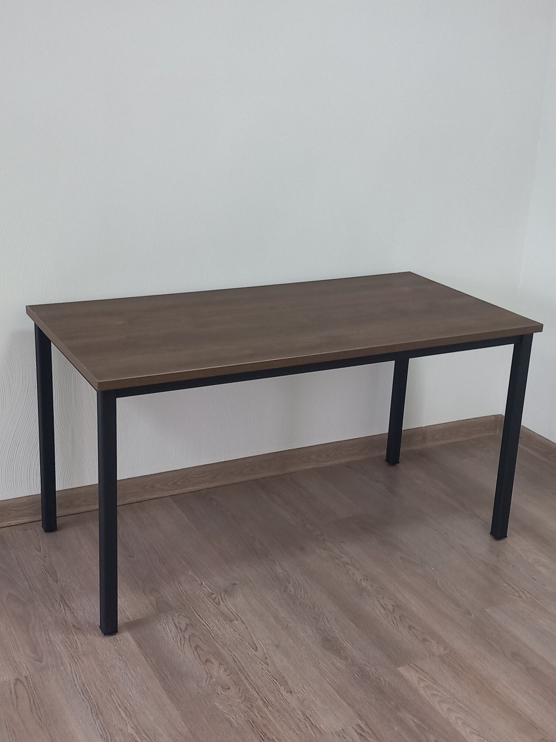 Стол обеденный, кухонный, письменный, компьютерный ATLANT 180х80х75см цвет дуб бронзовый, черное подстолье