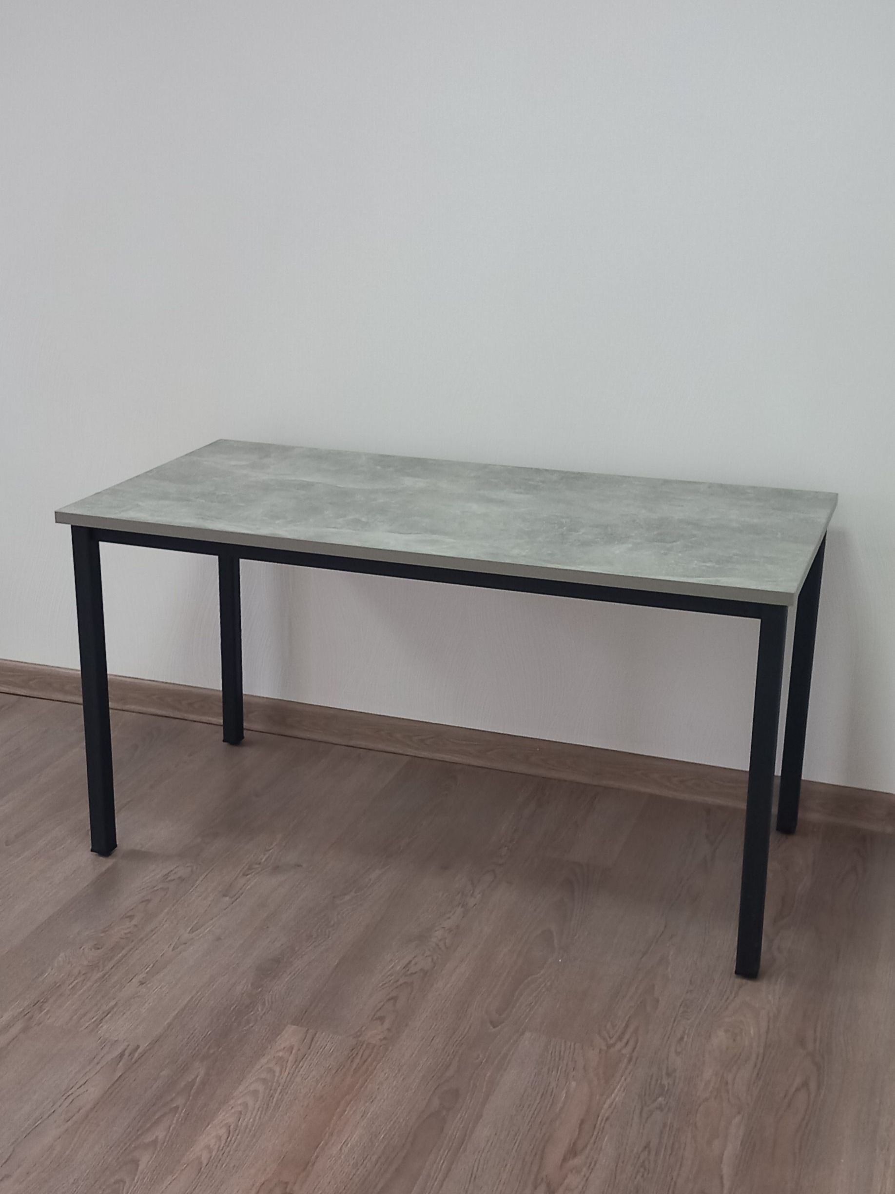 Стол обеденный, кухонный, письменный, компьютерный ATLANT 160х80х75см цвет ателье светлый, черное подстолье
