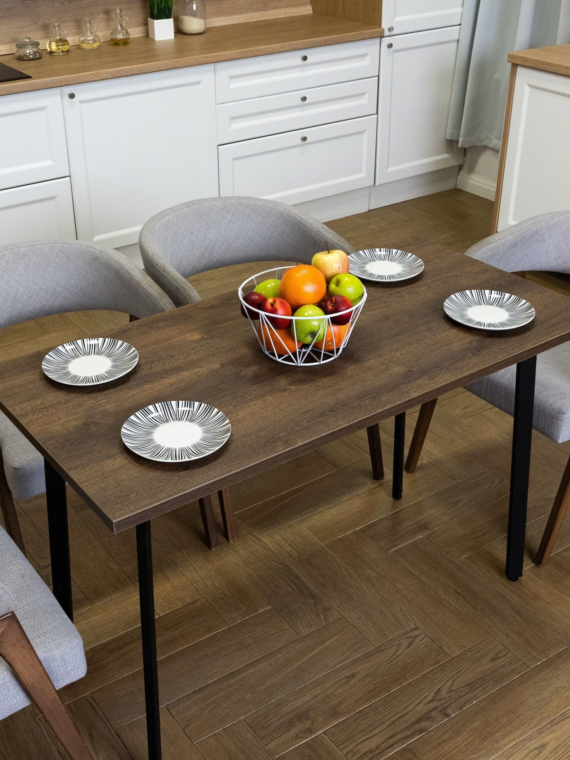 Стол обеденный Delight Dining, размер 90х60х75 см, цвет дуб бронзовый, цвет ножек черный
