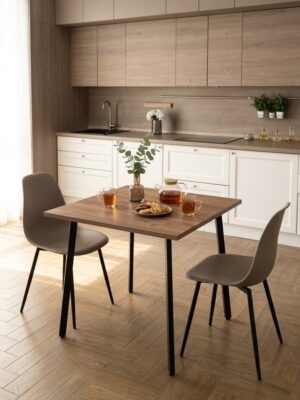 Стол обеденный Delight Dining, размер 60х60х75 см, цвет дуб табачный, цвет ножек черный