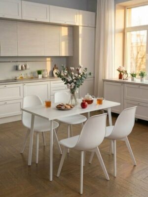 Стол обеденный Delight Dining, размер 120х60х75 см, цвет белый, цвет ножек белый