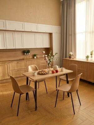 Стол обеденный Delight Dining, размер 140х70х75 см, цвет дуб сонома, цвет ножек черный