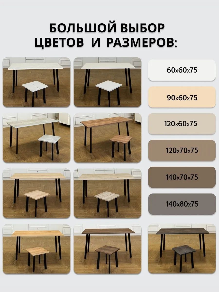 Стол обеденный Delight Dining, размер 60х60х75 см, цвет дуб золотой, цвет ножек белый