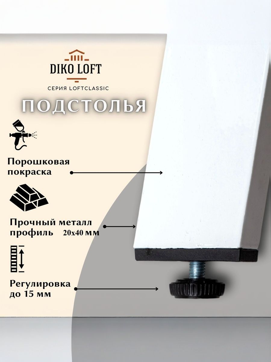 Стол обеденный Delight Dining, размер 60х60х75 см, цвет дуб серый крафт, цвет ножек белый