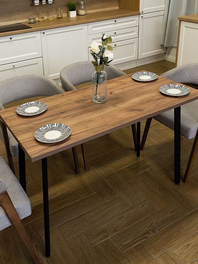Стол обеденный Delight Dining, размер 140х70х75 см, цвет дуб табачный, цвет ножек черный