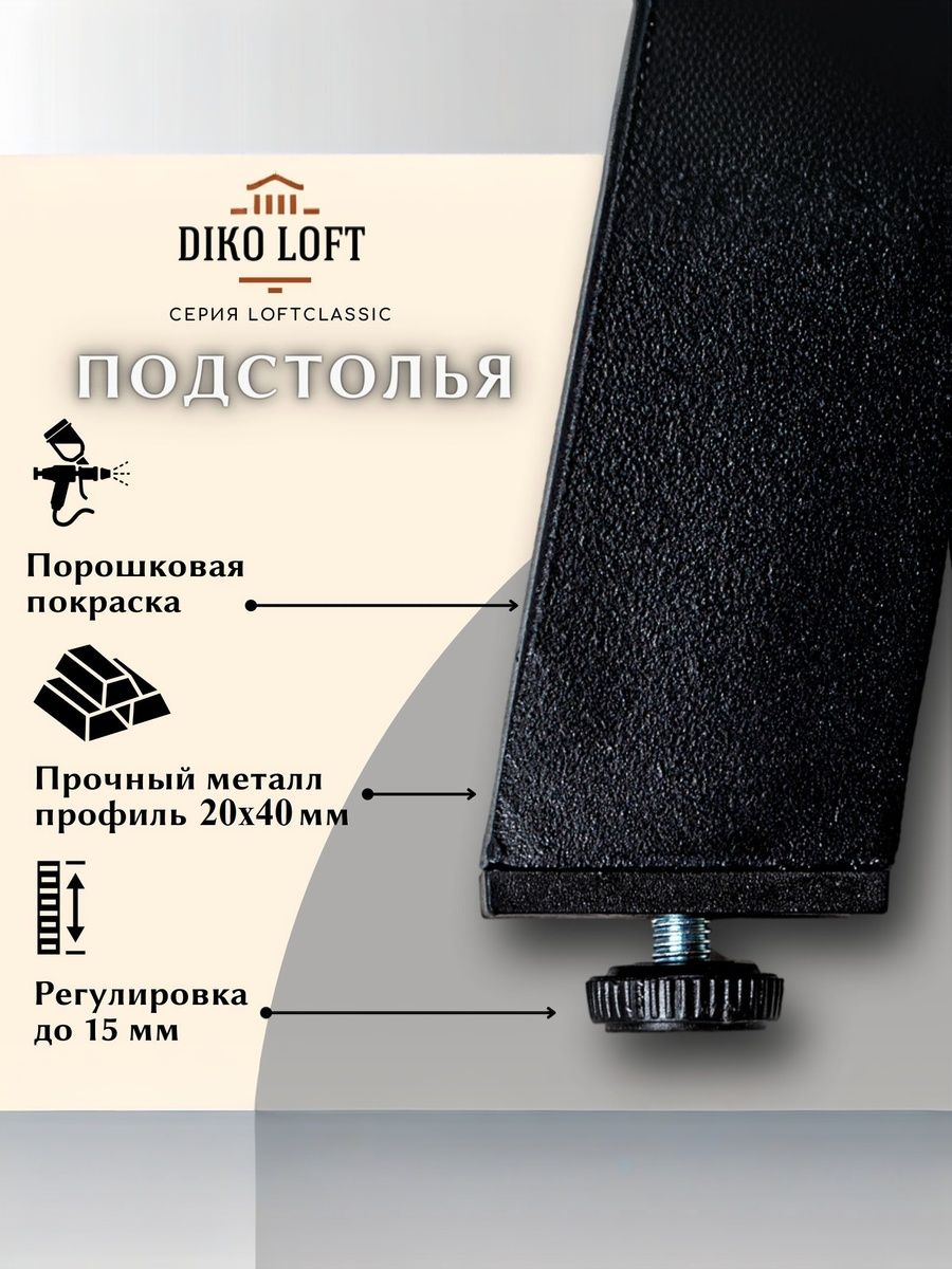 Стол обеденный Delight Dining, размер 60х60х75 см, цвет дуб серый крафт, цвет ножек черный