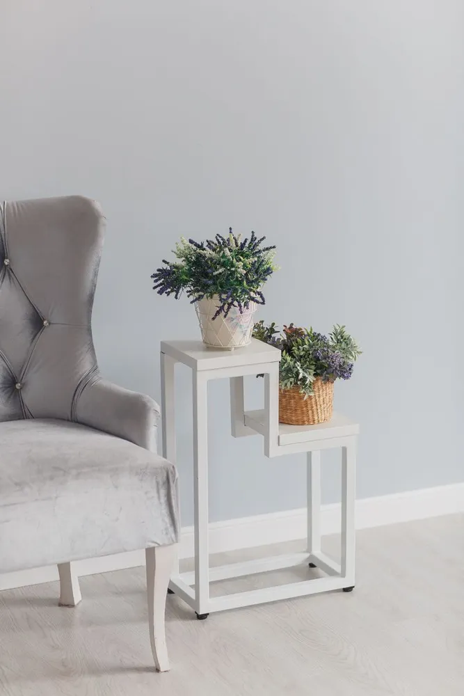 Цветочница Two Step Loft 40х20х60 см, цвет ателье светлый/белый