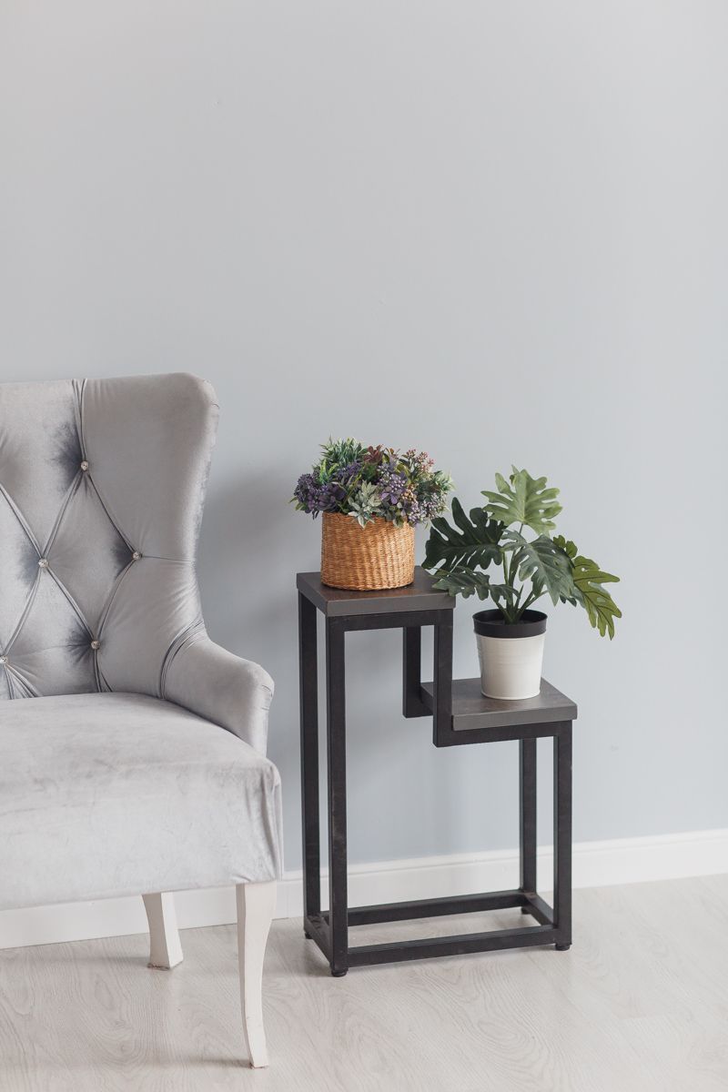 Цветочница Two Step Loft 40х20х60 см, цвет ателье темный/черный