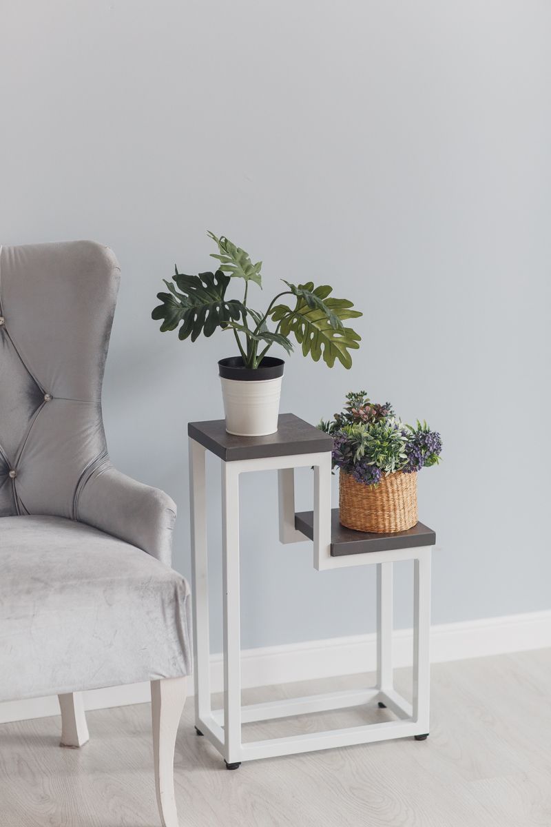 Цветочница Two Step Loft 40х20х60 см, цвет ателье темный/белый