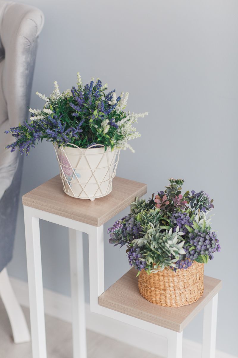 Цветочница Two Step Loft 40х20х60 см, цвет шимо светлый/белый