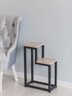 Цветочница Two Step Loft 40х20х60 см, цвет шимо светлый/черный