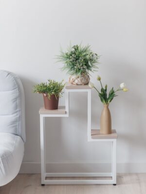 Цветочница Champion Loft 60х20х80 см, цвет шимо светлый/белый