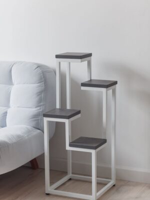 Цветочница 4 Flowers Loft 40х40х100 см, цвет ателье темный/белый
