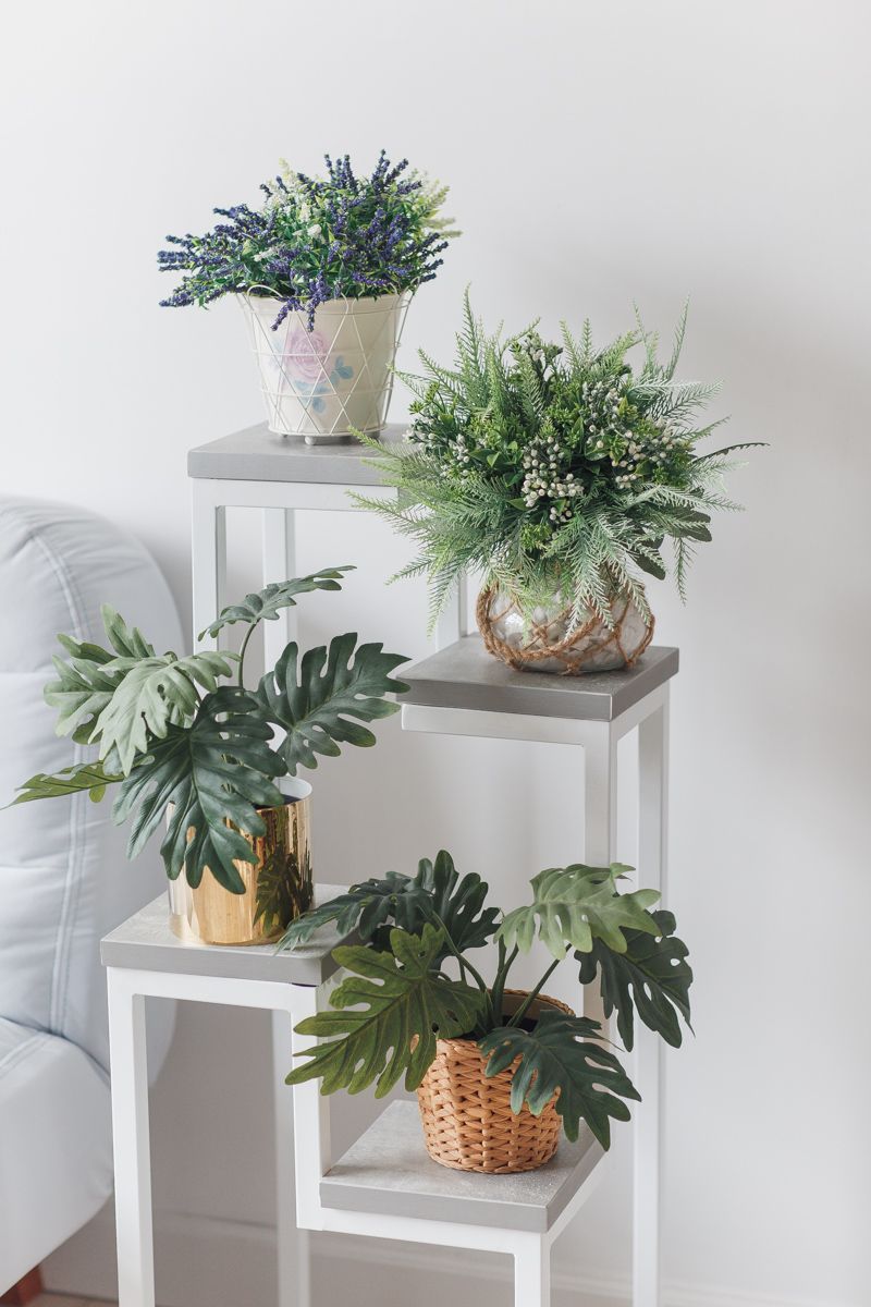 Цветочница 4 Flowers Loft 40х40х100 см, цвет ателье светлый/белый