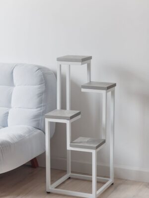 Цветочница 4 Flowers Loft 40х40х100 см, цвет ателье светлый/белый