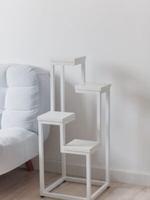 Цветочница 4 Flowers Loft 40х40х100 см, цвет белый
