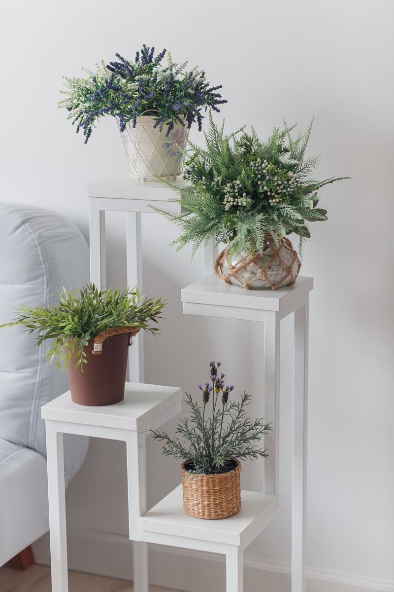 Цветочница 4 Flowers Loft 40х40х100 см, цвет белый
