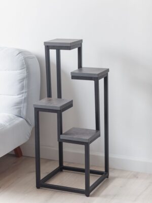 Цветочница 4 Flowers Loft 40х40х100 см, цвет ателье темный/черный